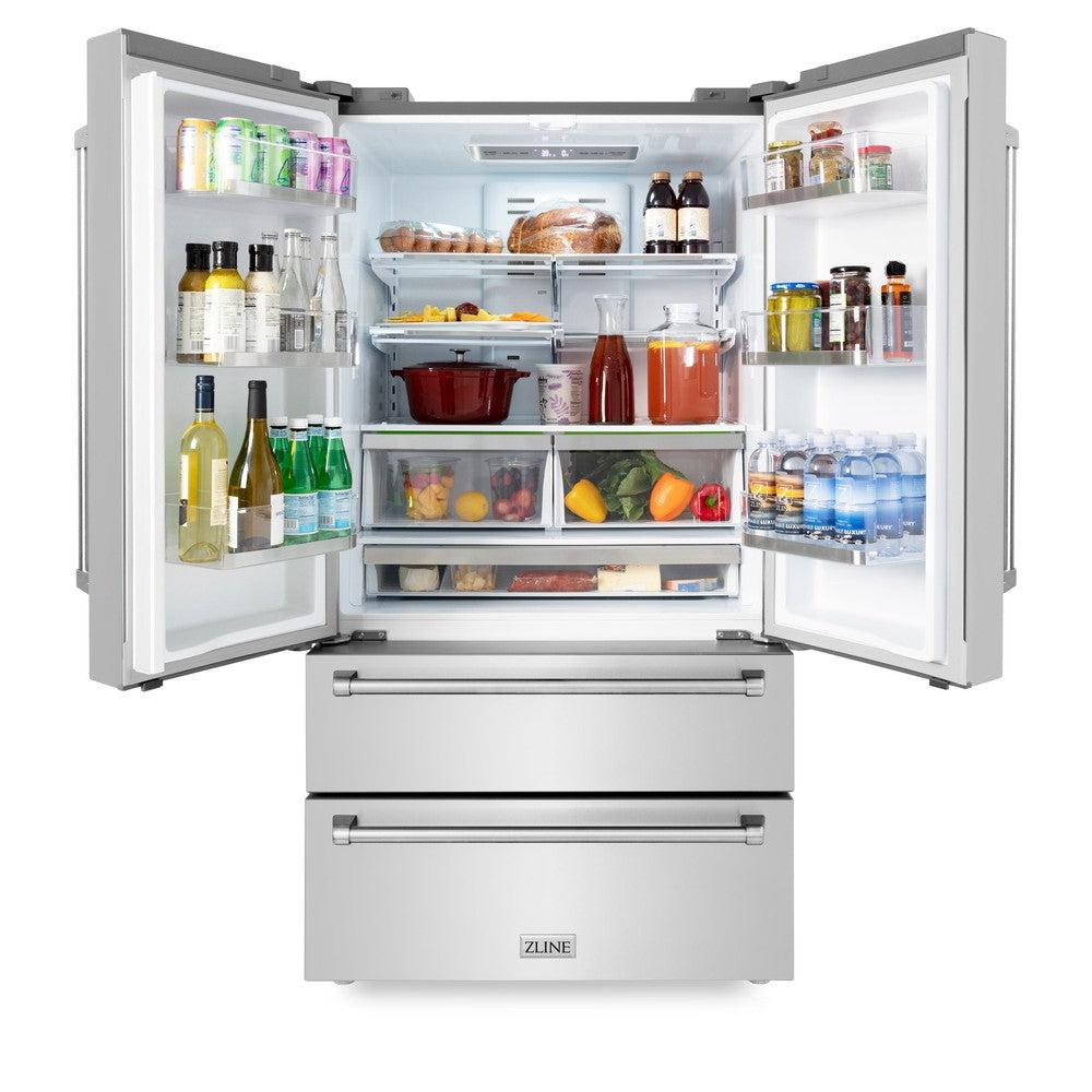 36 In. 22.5 Cu. Ft. Counter-depth French Door Refrigerator With Ice Maker In Fingerprint-resistant Stainless Steel RFM36