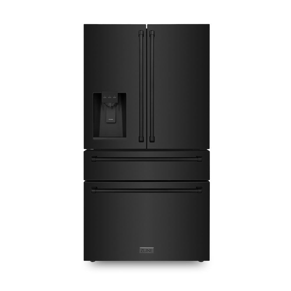 36 In. 21.6 Cu. Ft. Counter-depth French Door Refrigerator With Water And Ice Dispenser In Fingerprint-resistant Black Stainless Steel RFMW36BS