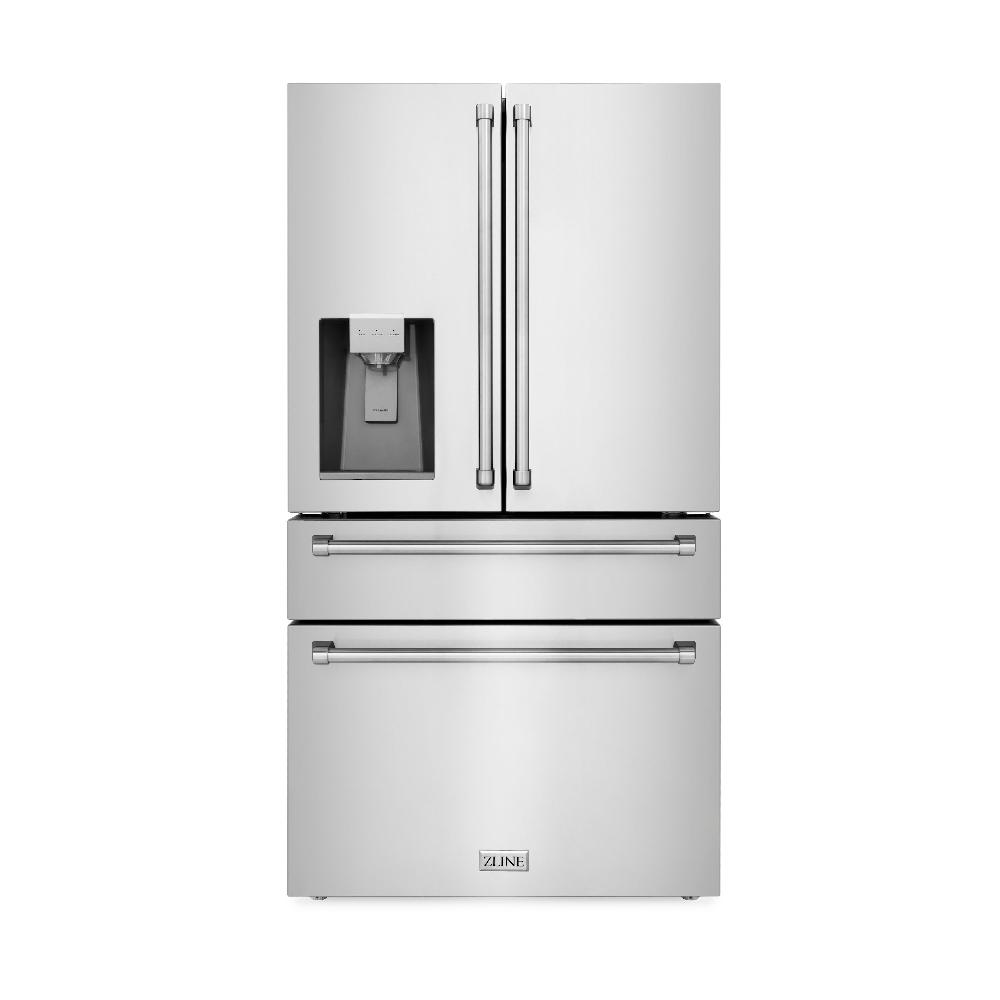 36 In. 21.6 Cu. Ft. Counter-depth French Door Refrigerator With Water And Ice Dispenser In Fingerprint-resistant Stainless Steel RFMW36