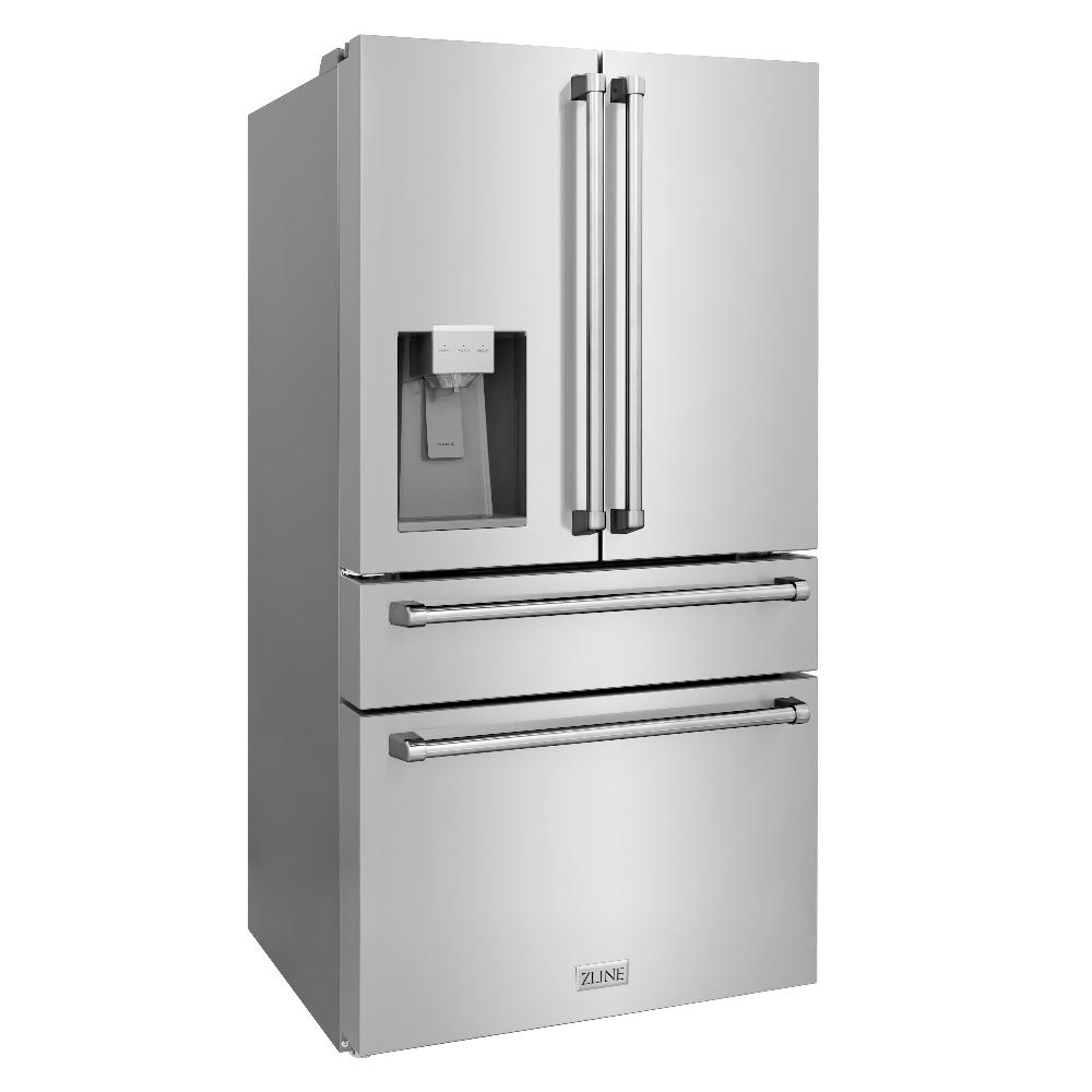 36 In. 21.6 Cu. Ft. Counter-depth French Door Refrigerator With Water And Ice Dispenser In Fingerprint-resistant Stainless Steel RFMW36