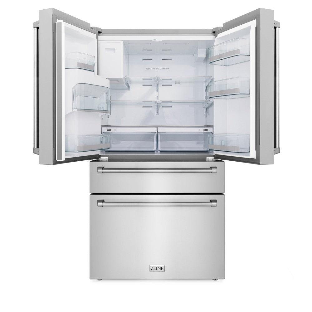 36 In. 21.6 Cu. Ft. Counter-depth French Door Refrigerator With Water And Ice Dispenser In Fingerprint-resistant Stainless Steel RFMW36