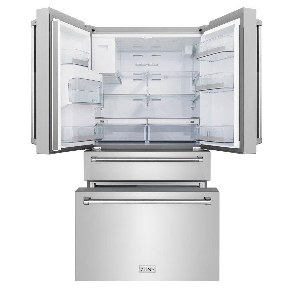 36 In. 21.6 Cu. Ft. Counter-depth French Door Refrigerator With Water And Ice Dispenser In Fingerprint-resistant Stainless Steel RFMW36