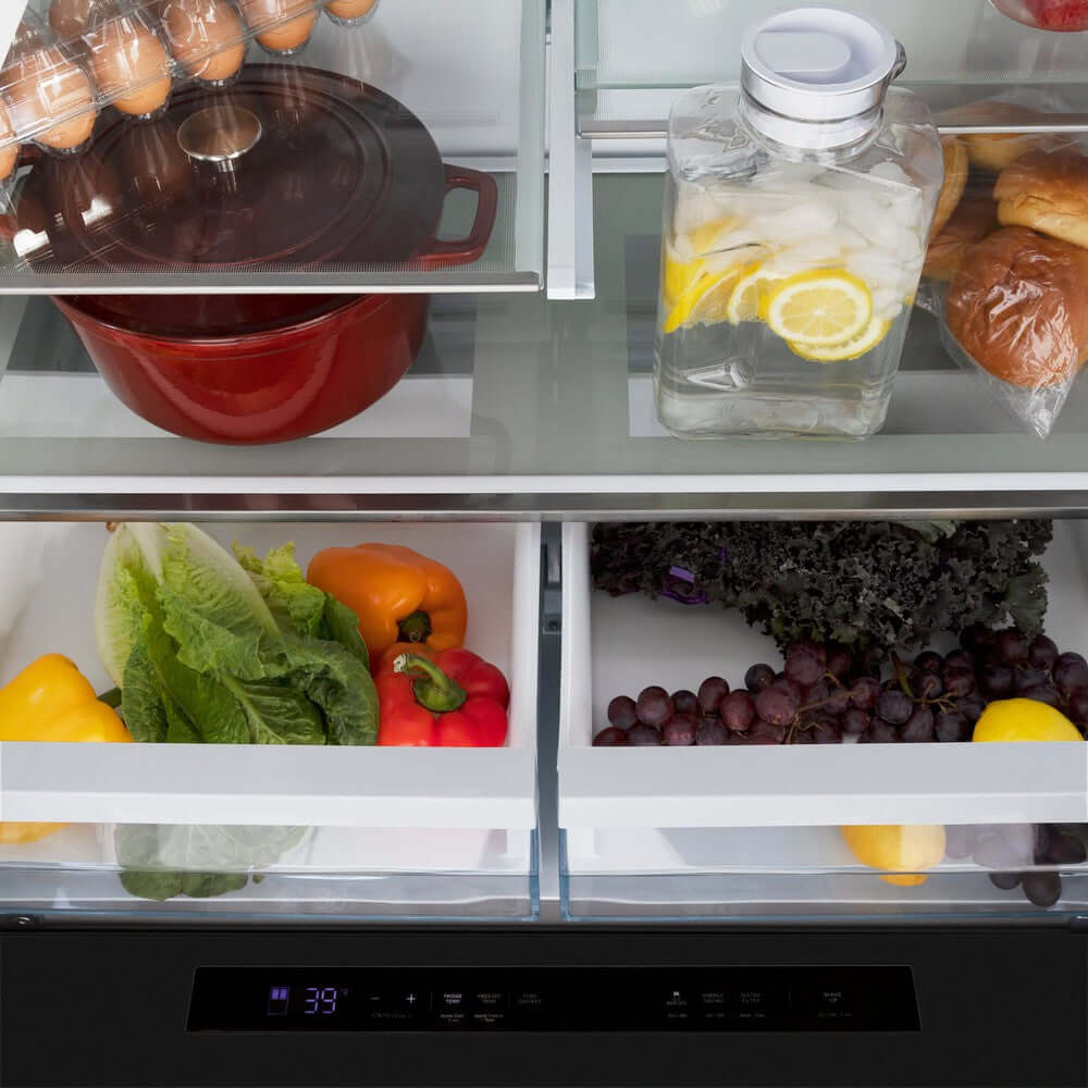 36" Autograph Edition 21.6 cu. ft Freestanding Refrigerator in Fingerprint Resistant Black Stainless Steel RFMZW36BSCB