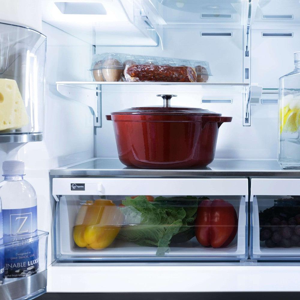 36" Autograph Edition 21.6 cu. ft Freestanding Refrigerator in Fingerprint Resistant Black Stainless Steel RFMZW36BSCB