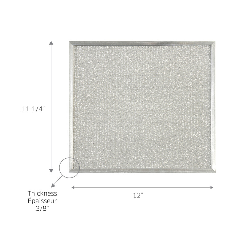 Broan-NuTone Genuine Replacement Aluminum Filter for Range Hoods, 11-1/4" x 12", Fits Select Models RFQTA