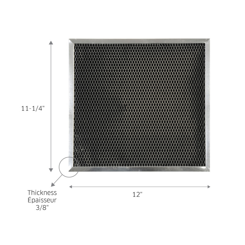 Broan-NuTone Genuine Replacement Charcoal Filter for Range Hoods, 11-1/4" x 12", Fits Select Models RFQTC