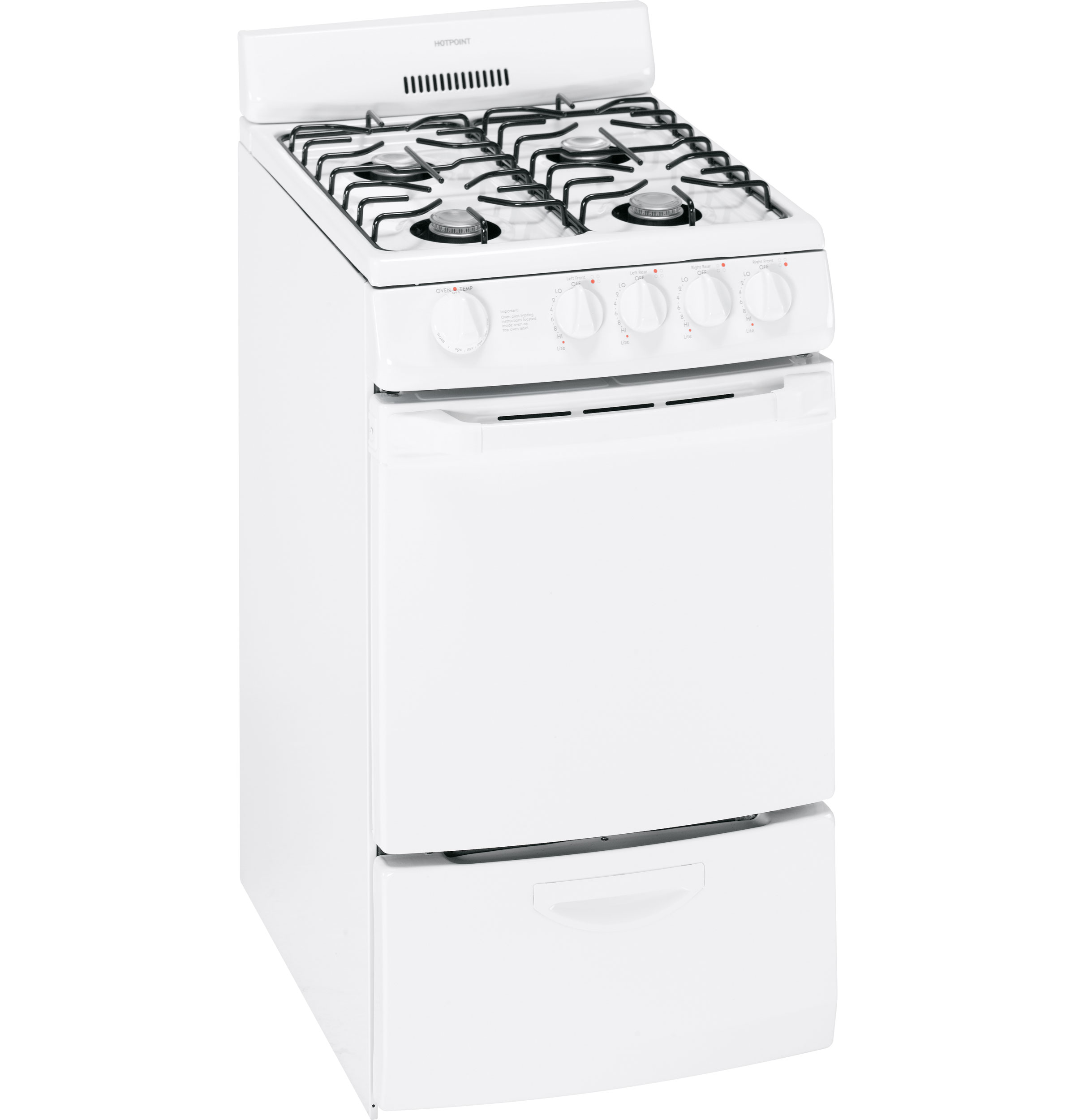20" Free-Standing Gas Range RGA720PKWH