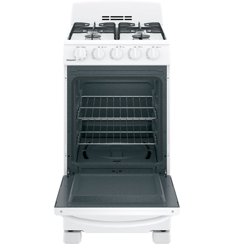 Hotpoint® 20" Front-Control Free-Standing Gas Range with Sealed Burners view 3