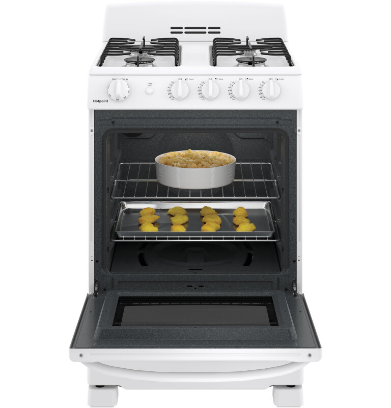 Hotpoint® 24" Front-Control Free-Standing Gas Range with Large Window view 5