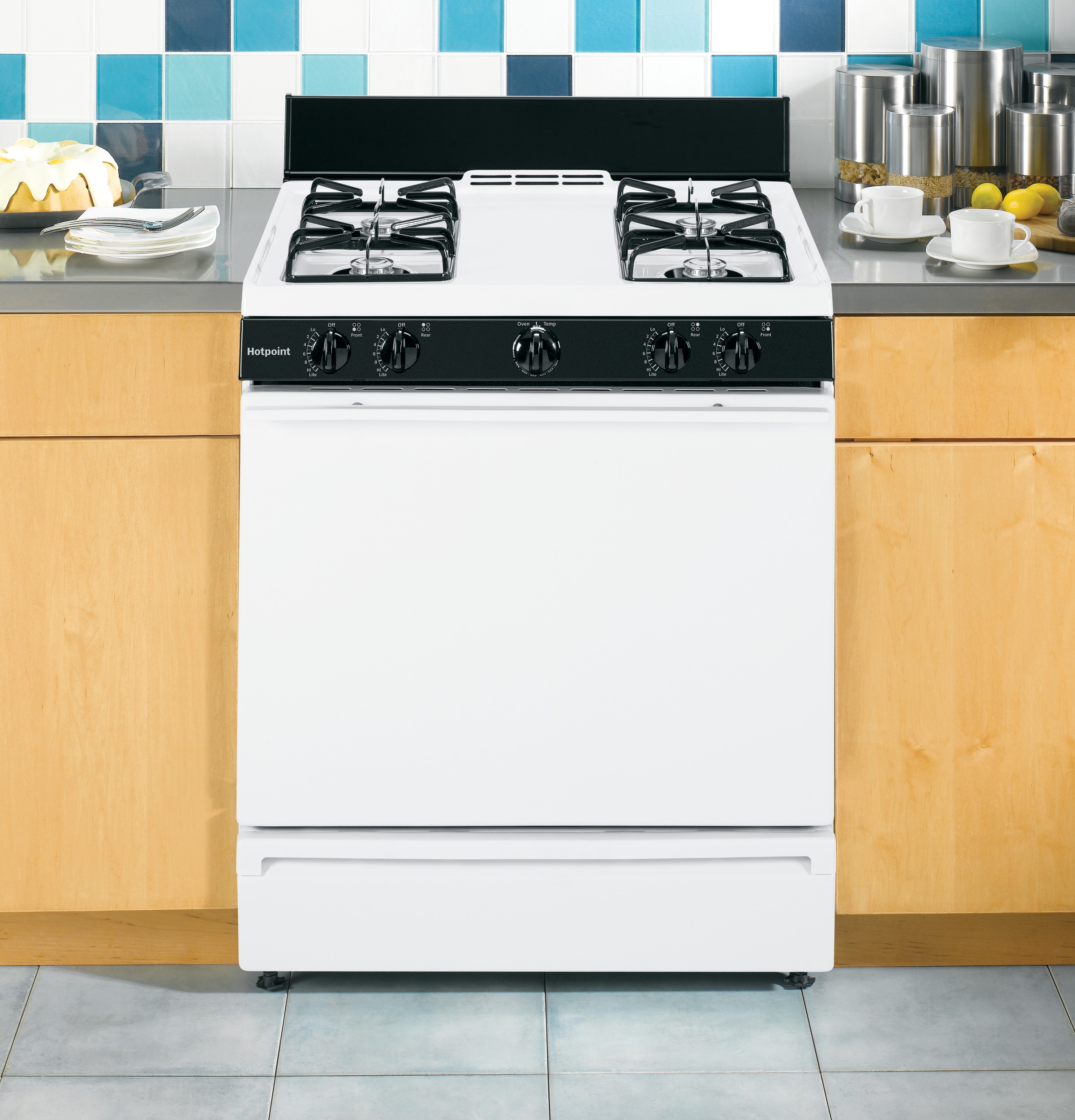 30" Free-Standing Gas Range RGB508PEFWH, product image 7 of 10