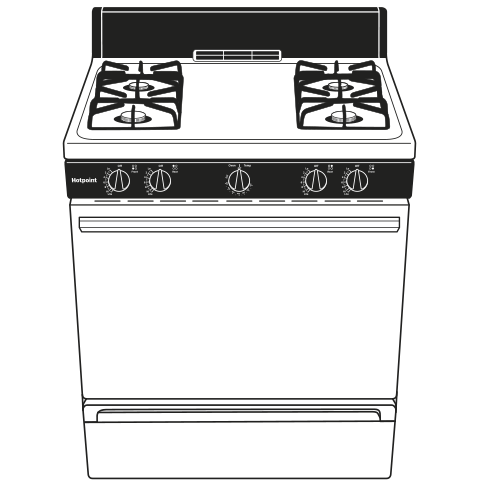 30" Free-Standing Gas Range RGB508PEFWH, product image 10 of 10
