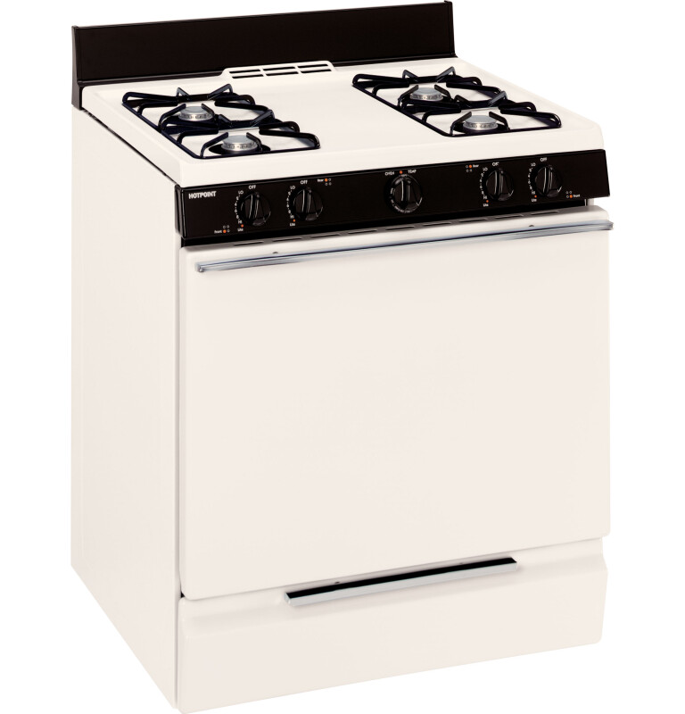 Hotpoint 30" Free-Standing Gas Range Bisque RGB508PEHCT Picture 1