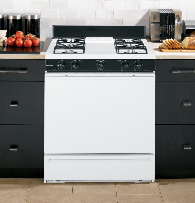 30" Free-Standing Gas Range RGB508PETWH, product image 2 of 8