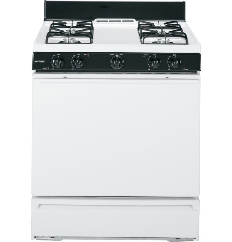 30" Free-Standing Gas Range RGB508PETWH, product image 3 of 8