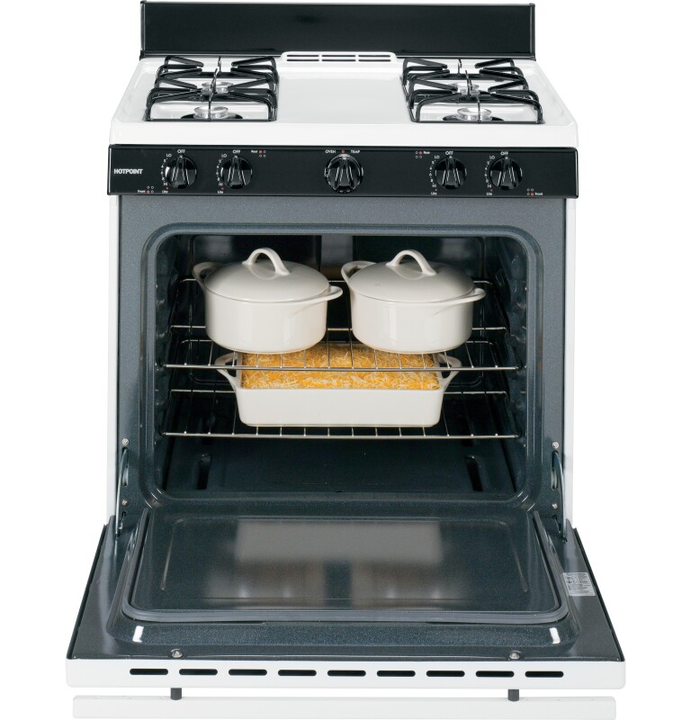 30" Free-Standing Gas Range RGB508PETWH, product image 6 of 8