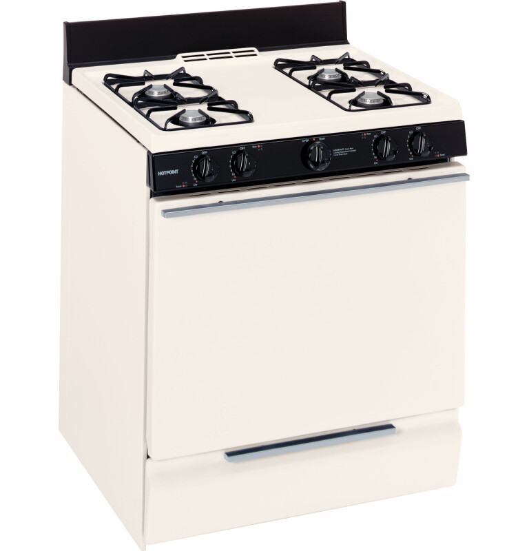 Hotpoint 30" Free-Standing Gas Range Bisque RGB508PPHCT Picture 1