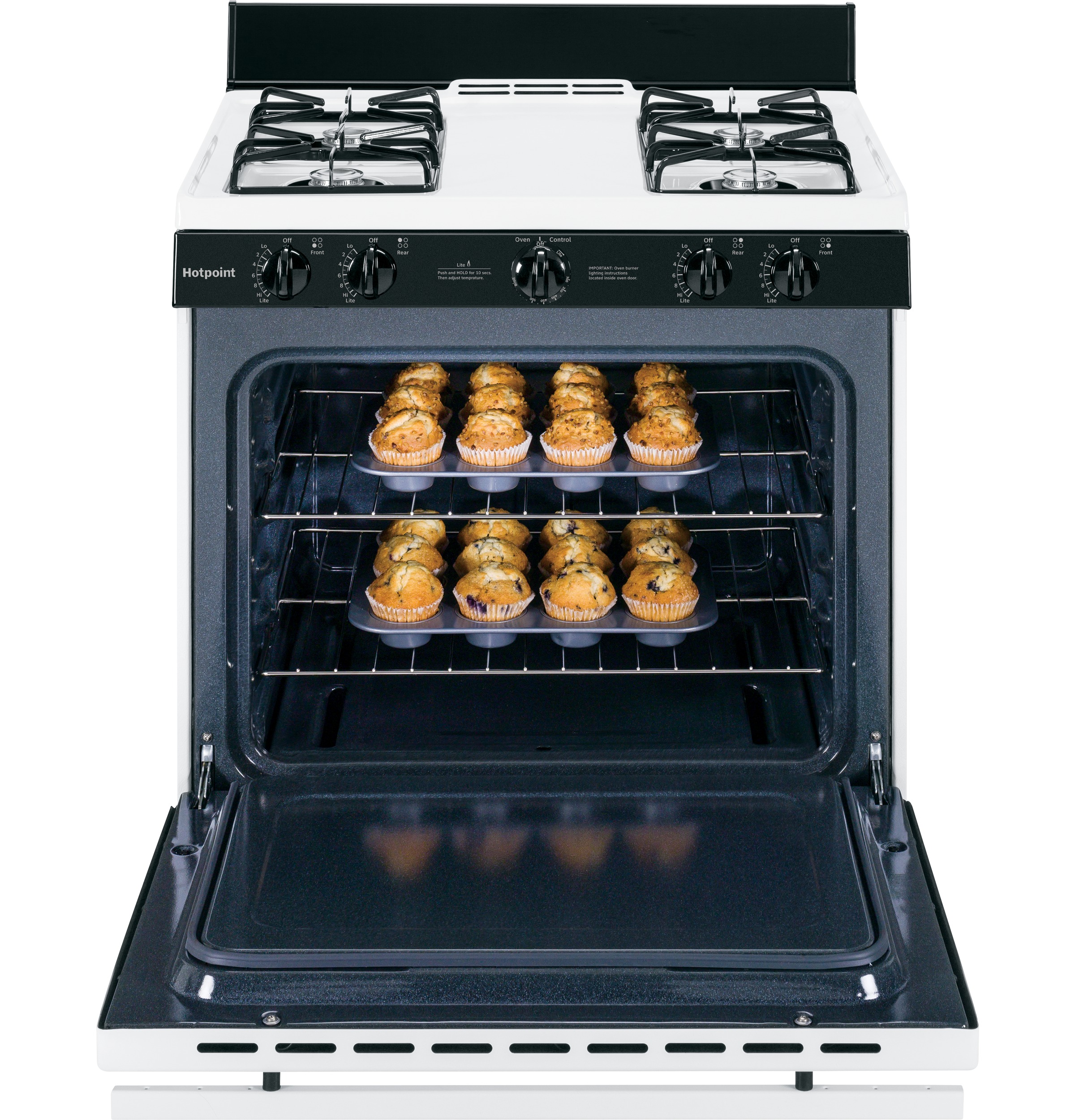 30" Free-Standing Gas Range RGB518PCHWH