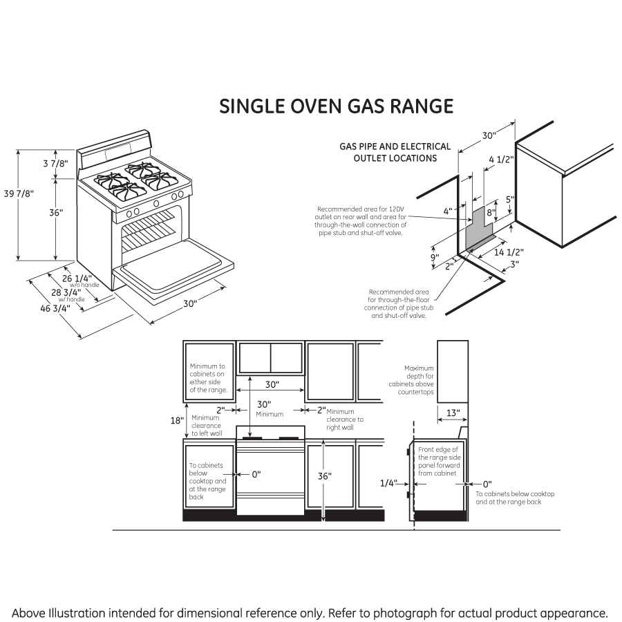 30" Free-Standing Gas Range RGB518PCHWH