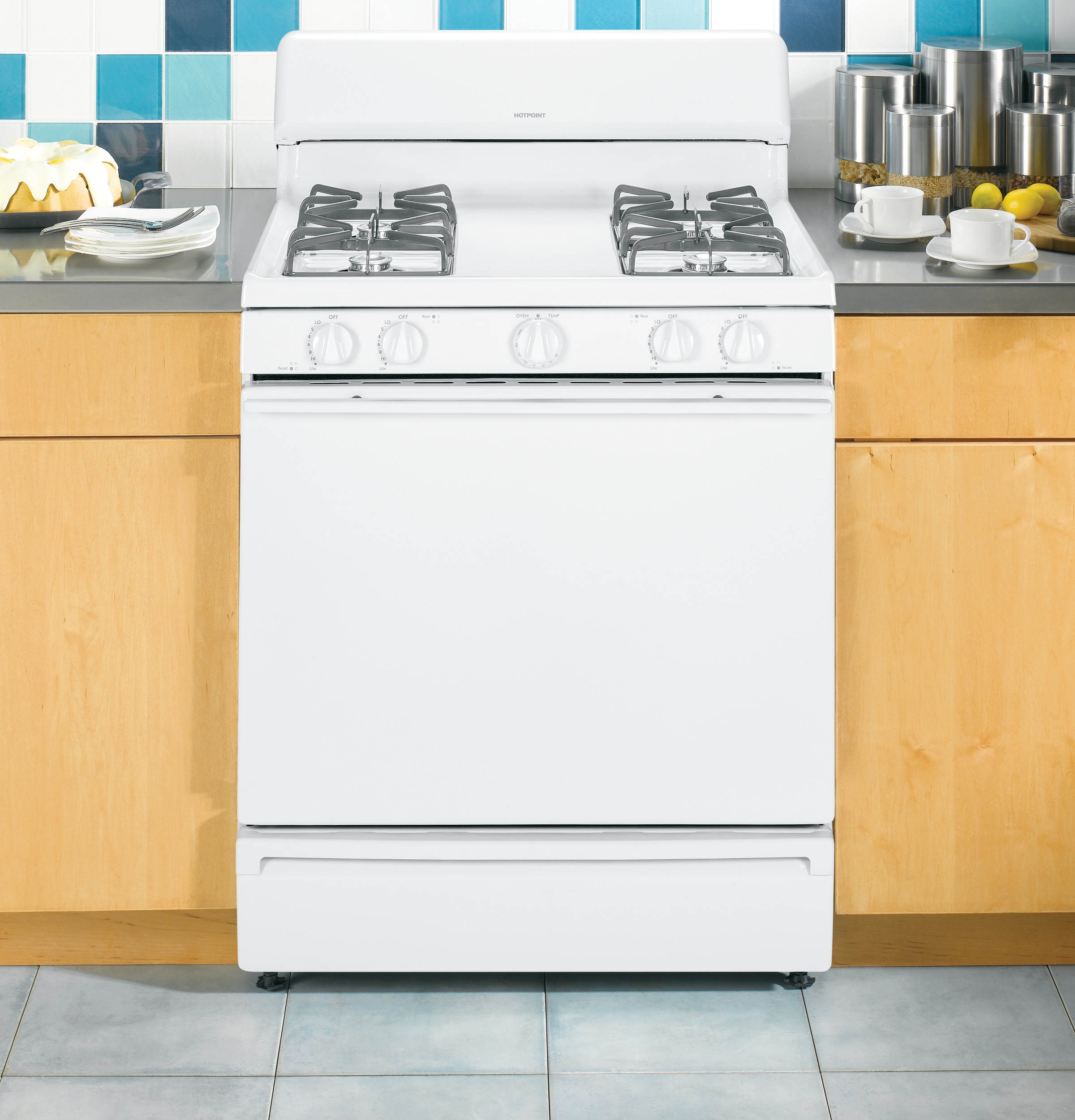 30" Free-Standing Gas Range RGB525DEDWW, product image 4 of 10