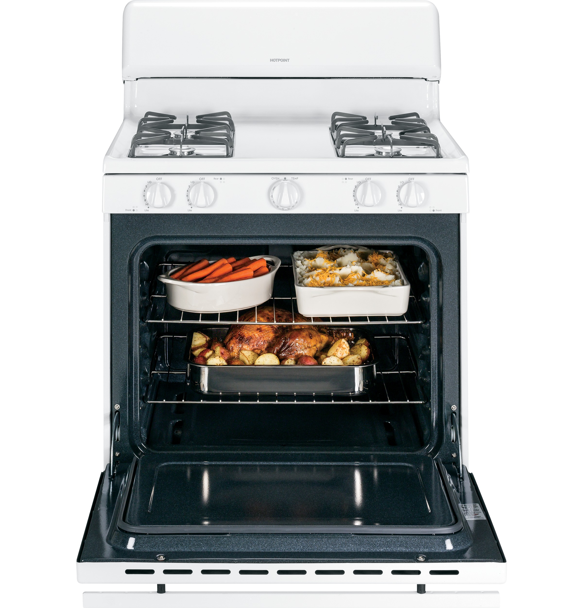 30" Free-Standing Gas Range RGB525DEDWW, product image 8 of 10