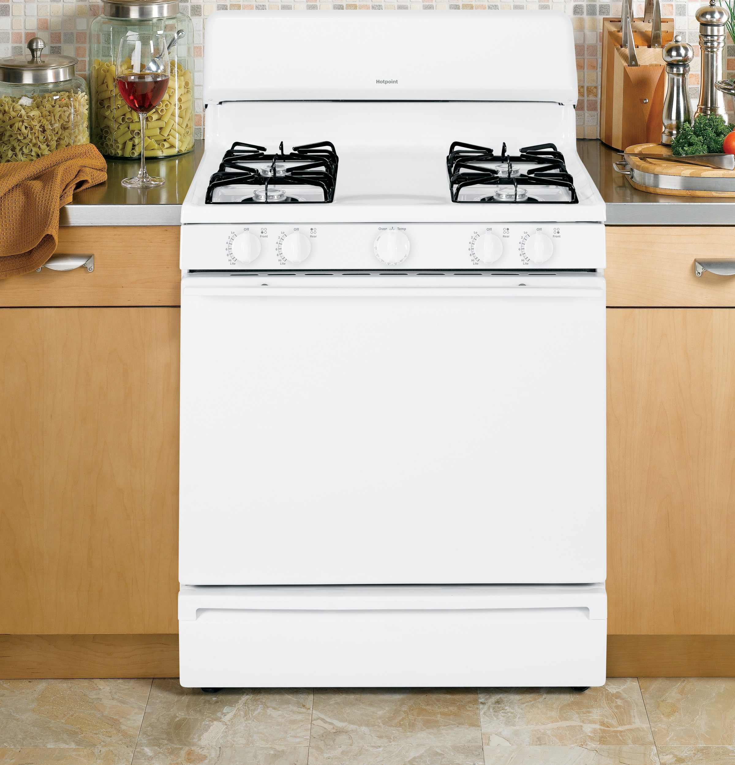 30" Free-Standing Gas Range RGB525DEHWW, product image 6 of 10