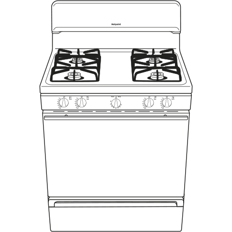 30" Free-Standing Gas Range RGB525DEHWW, product image 9 of 10