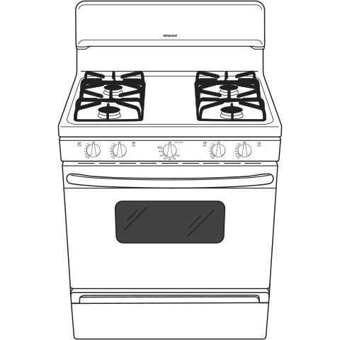 30" Free-Standing Gas Range RGB526DEHWW, product image 7 of 8