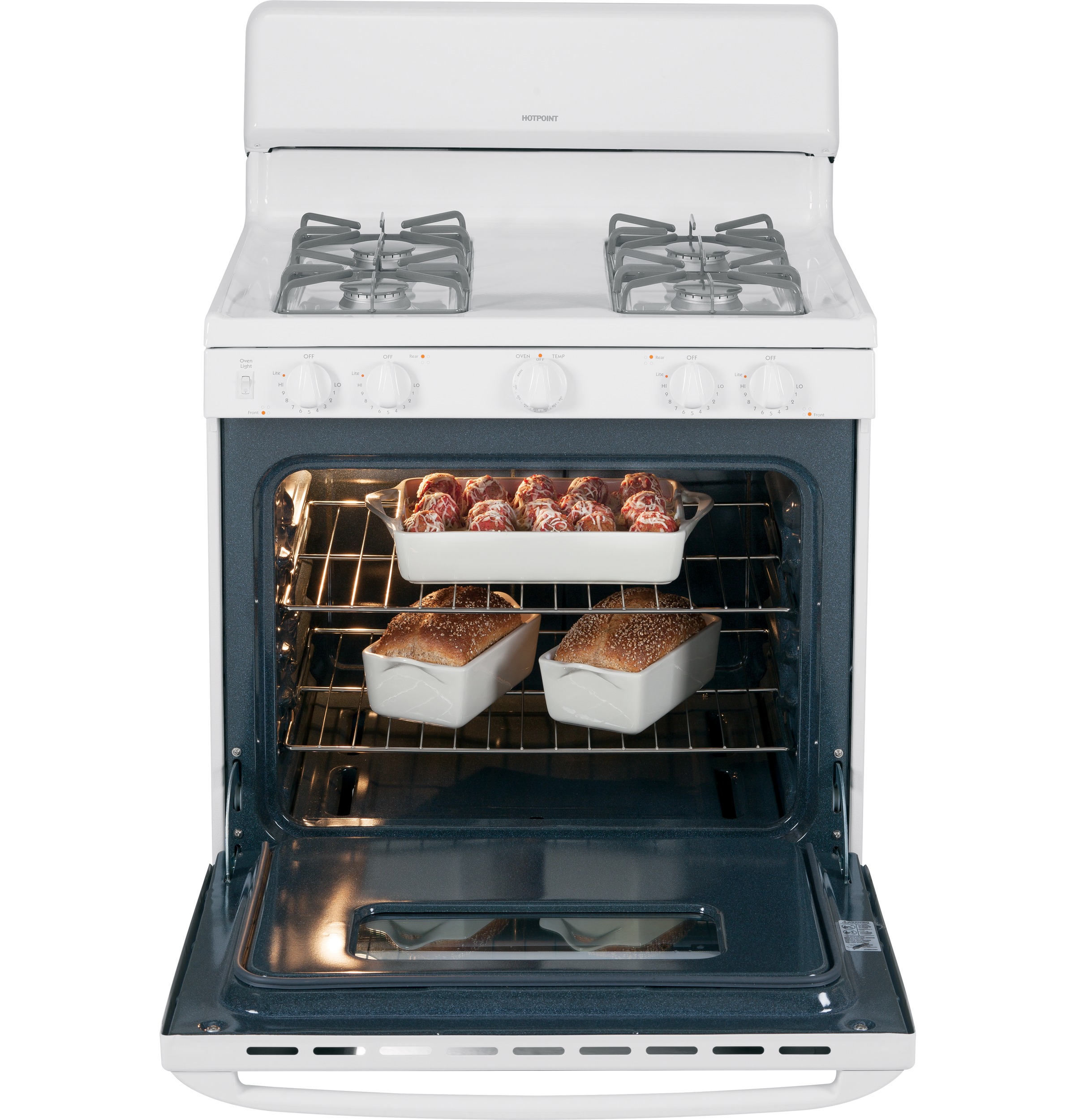 30" Free-Standing Gas Range RGB526DETWW, product image 3 of 11