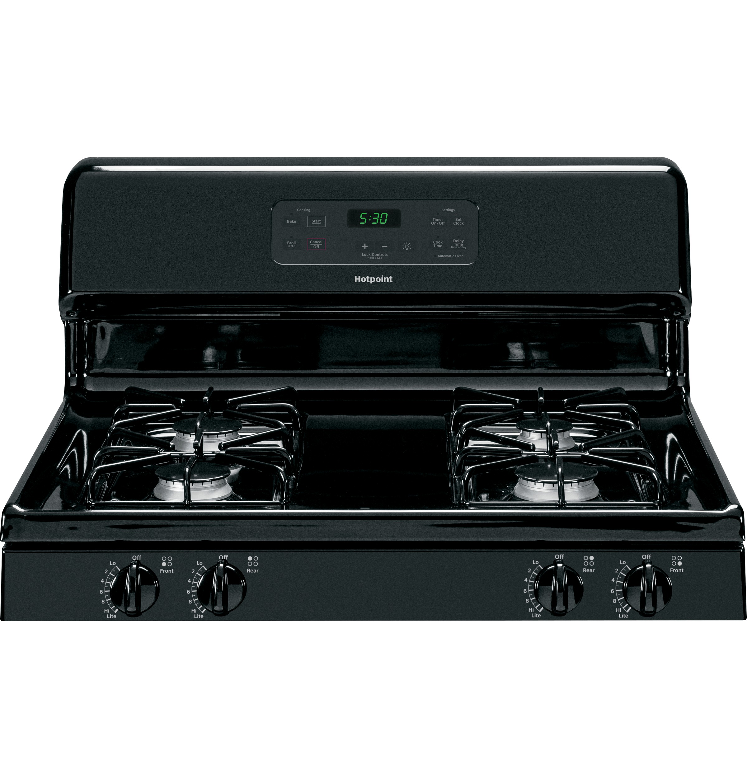 30" Free-Standing Gas Range RGB530DEHBB, product image 3 of 9