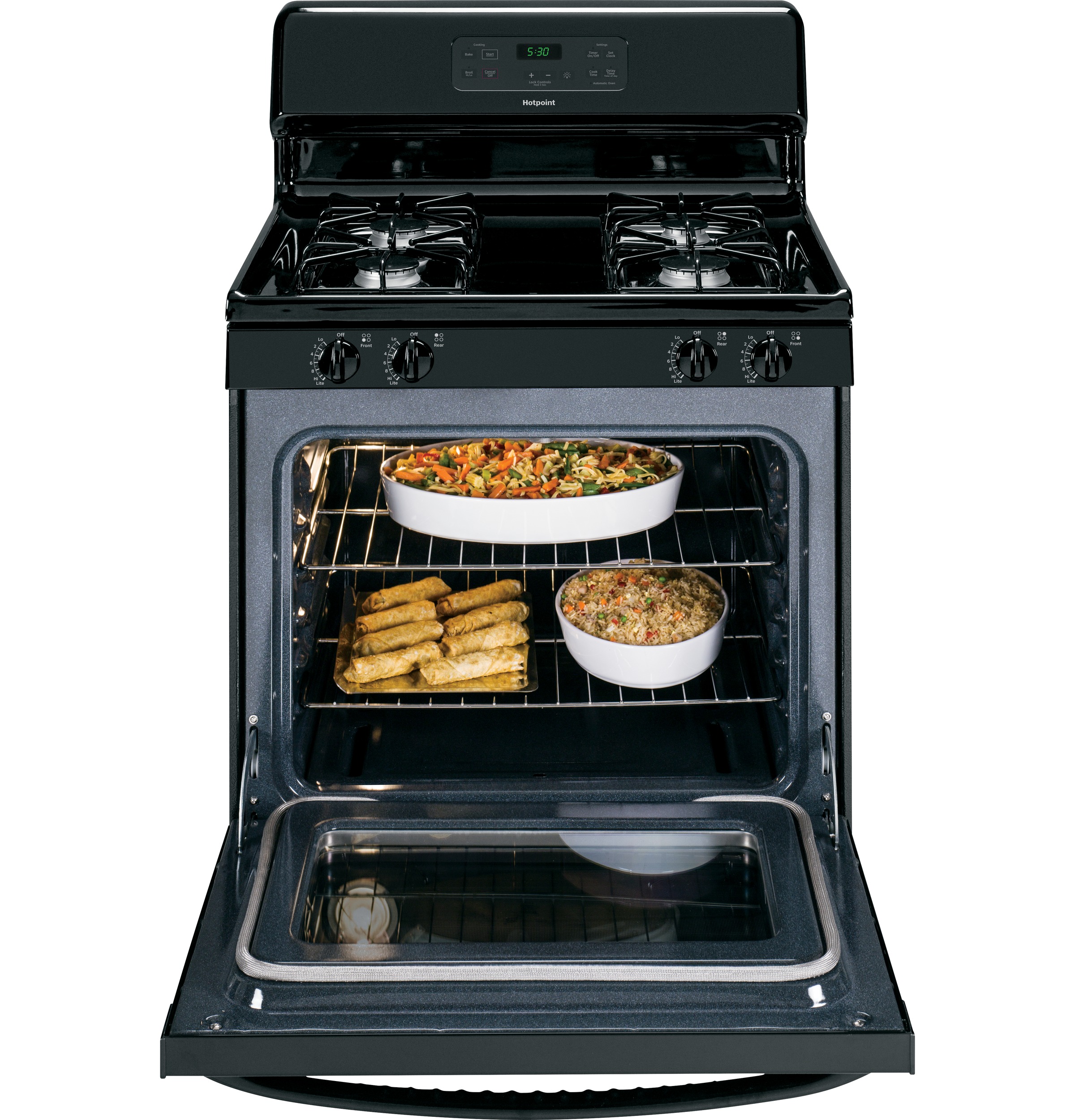 30" Free-Standing Gas Range RGB530DEHBB, product image 5 of 9