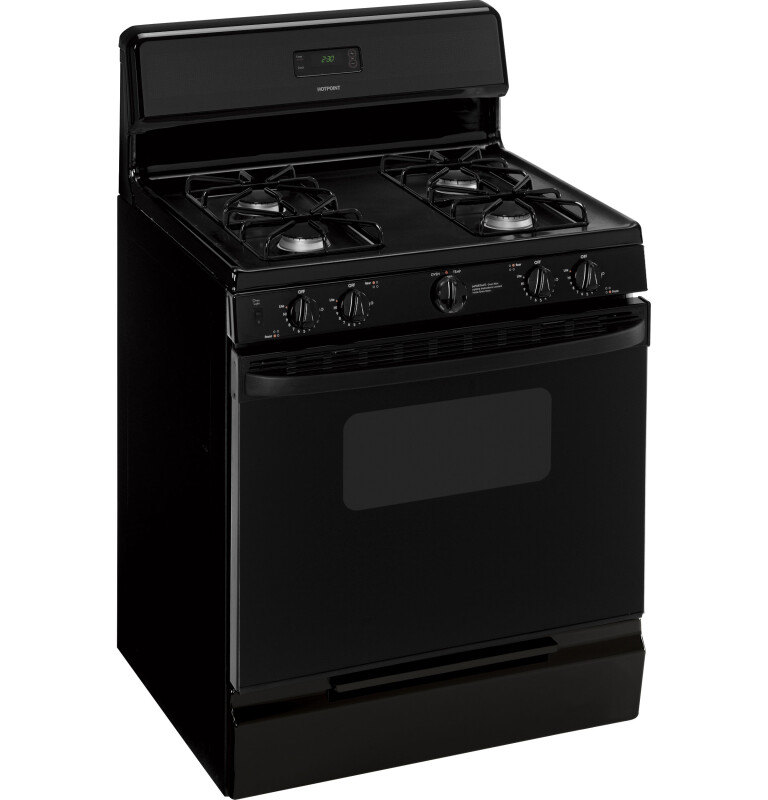Hotpoint 30" Free-Standing Gas Range Black RGB530DEPBB Picture 1
