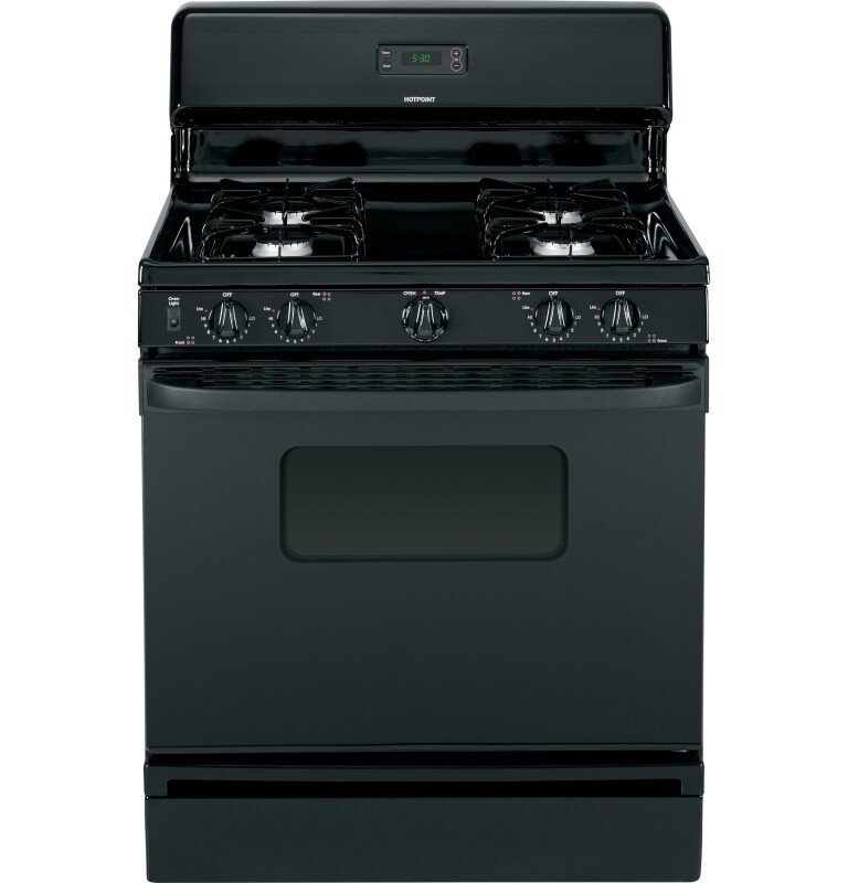 30" Free-Standing Gas Range RGB530DETBB, product image 3 of 8