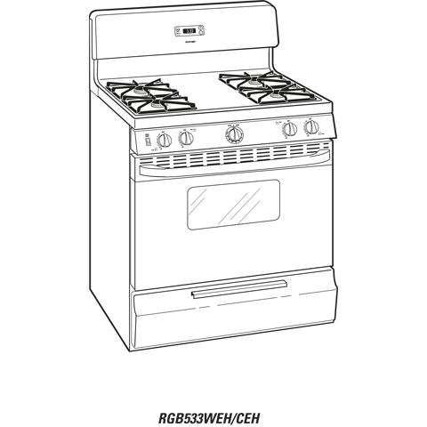 30" Free-Standing Gas Range RGB533DEPCC