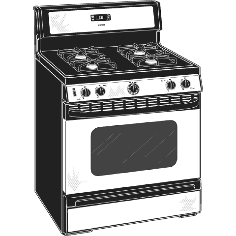 30" Free-Standing Gas Range RGB540SEHSA, product image 2 of 3