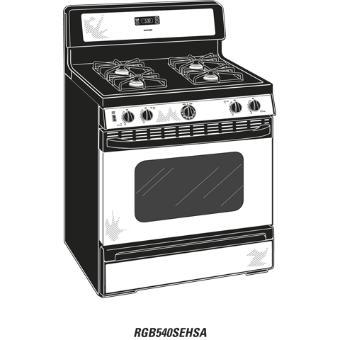 30" Free-Standing Gas Range RGB540SEPSA, product image 2 of 3