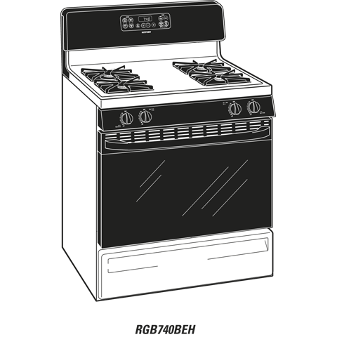 30" Free-Standing Gas Range RGB740DEPWH, product image 2 of 3