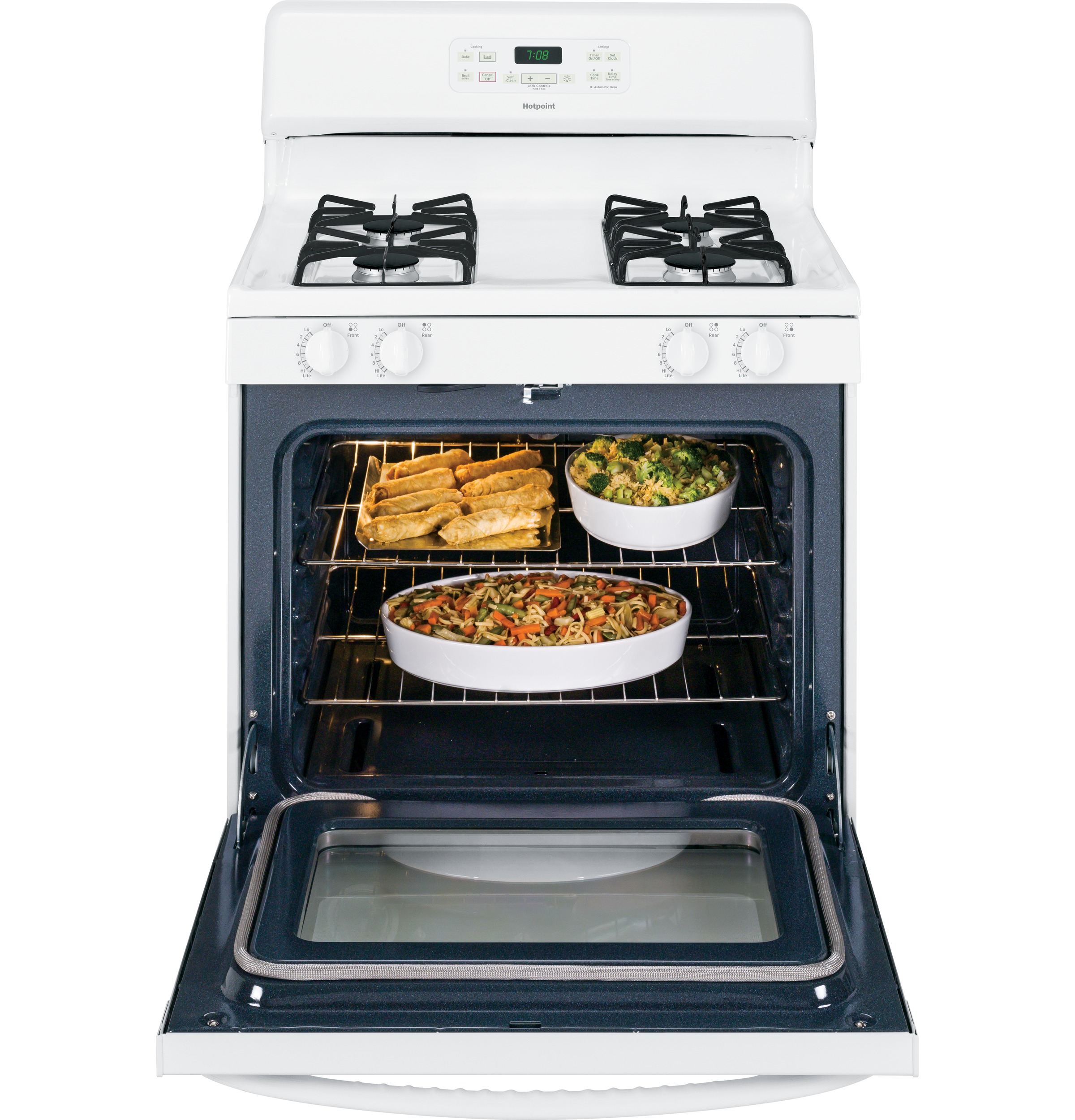 30" Free-Standing Gas Range RGB780DEHWW, product image 5 of 11