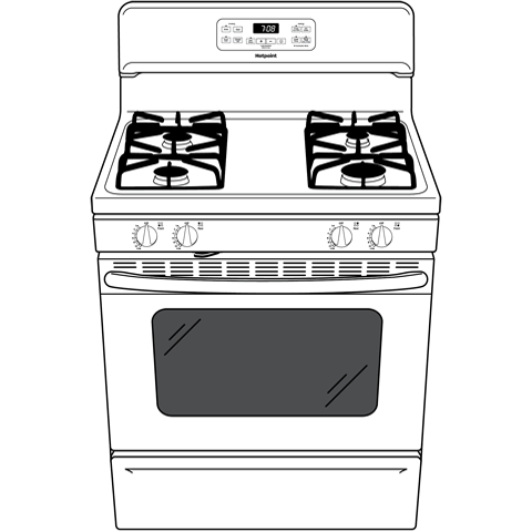 30" Free-Standing Gas Range RGB780DEHWW, product image 10 of 11