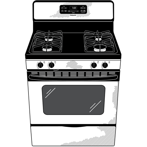 30" Free-Standing Gas Range RGB780REHSS, product image 10 of 11