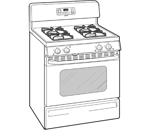 30" Free-Standing Gas Range RGB790DERWW