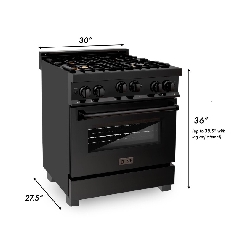 30" 4.0 cu. ft. Range with Gas Stove and Gas Oven with Brass Burners RGBBR30, product image 18 of 18