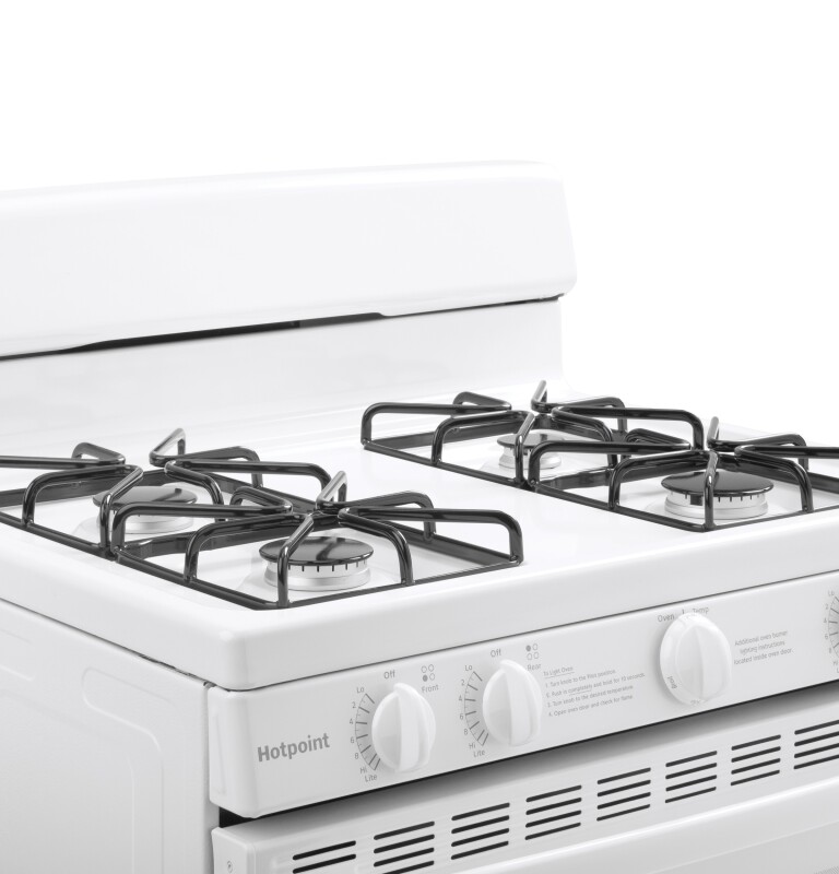 Hotpoint® 30" Free-Standing Gas Range with Cordless Battery Ignition view 7