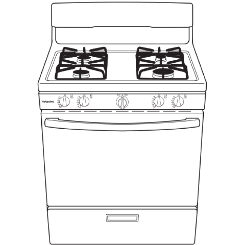 Hotpoint® 30" Free-Standing Gas Range view 9