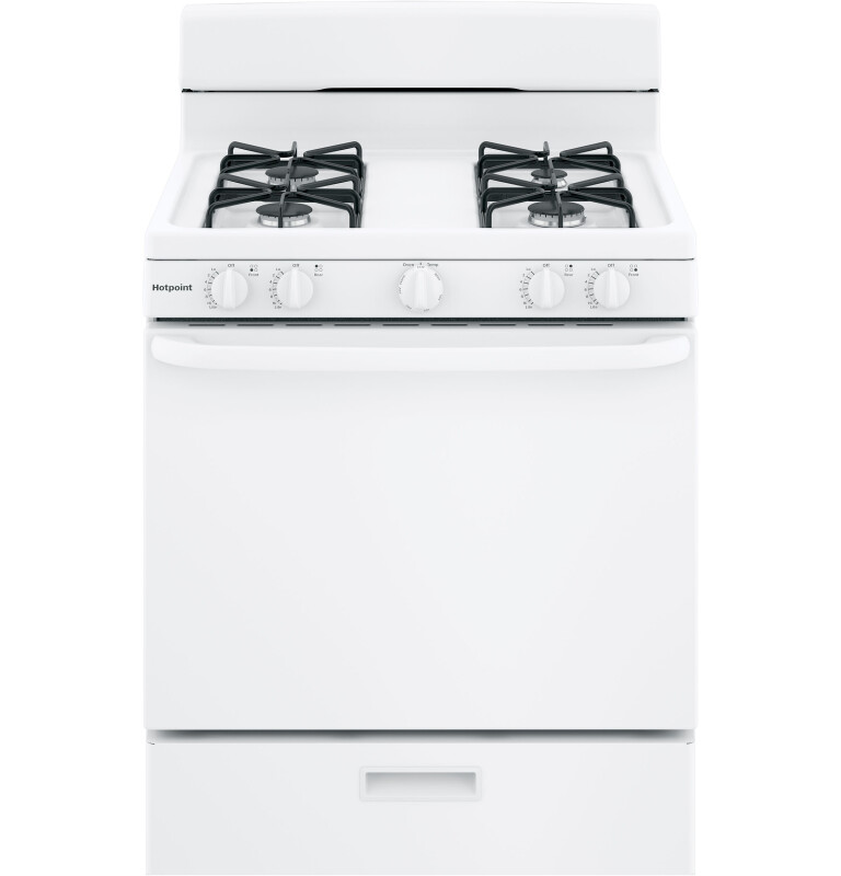 Hotpoint 30" Free-Standing Gas Range White RGBS300DMWW Picture 1
