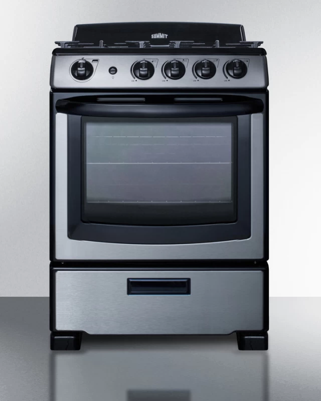 24" Wide Gas Range & Convertible Hood RGH24RSS