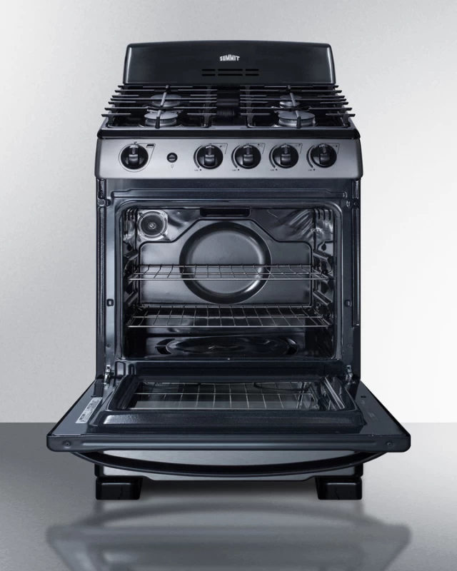 24" Wide Gas Range & Convertible Hood RGH24RSS