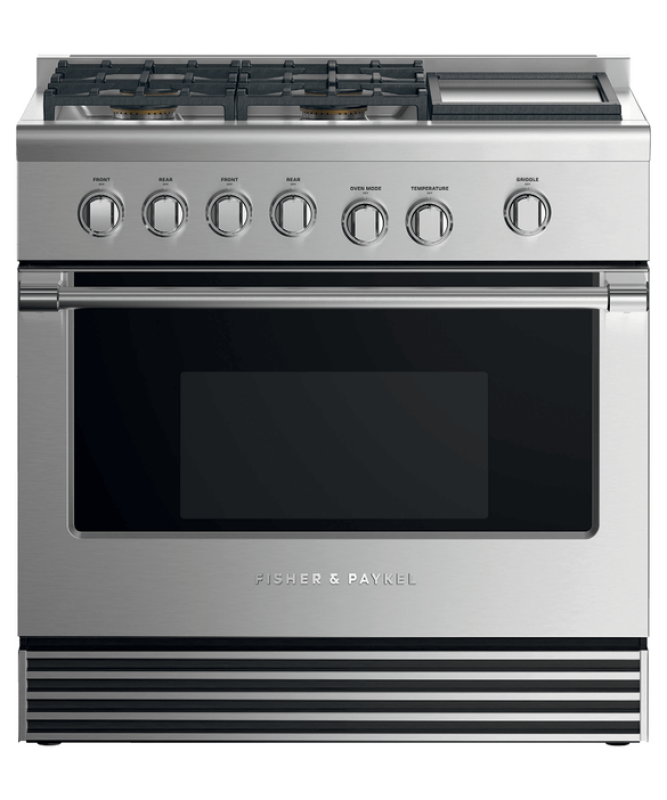 Gas Range, 36", 4 Burners with Griddle RGV2364GDNN