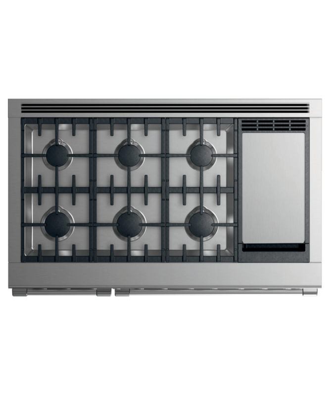 48" Series 7 Professional 6 Burner + Griddle Gas Range, LPG RGV2486GDLN