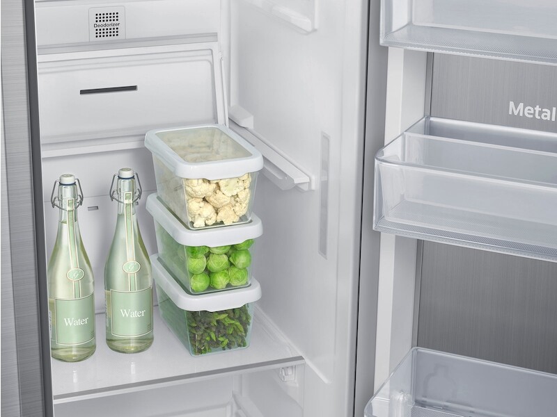 22 cu. ft. Food Showcase Counter Depth Side-by-Side Refrigerator with Metal Cooling in Stainless Steel RH22H9010SG