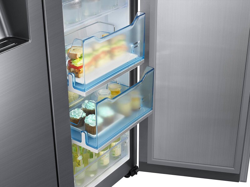 22 cu. ft. Food Showcase Counter Depth Side-by-Side Refrigerator with Metal Cooling in Stainless Steel RH22H9010SG